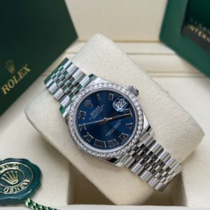 RLX Datejust m278384RBR-0037/0038 Bright Blue 31mm Dial Oyster Watch