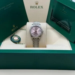 RLX Datejust m278384RBR-0017/0018 Pink 31mm Dial Oyster Watch