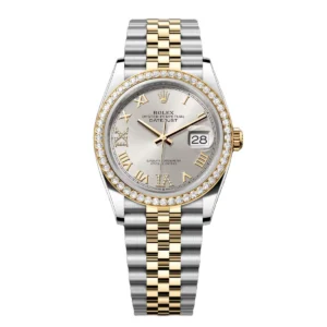 RLX Datejust 36mm 126283 Silver Dial Diamond Bezel Jubilee Bracelet Watch