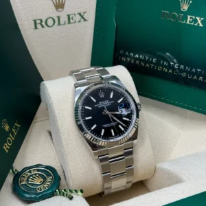 RLX Datejust 36mm 126234 Black Index Jubilee Stainless Steel Mens Watch