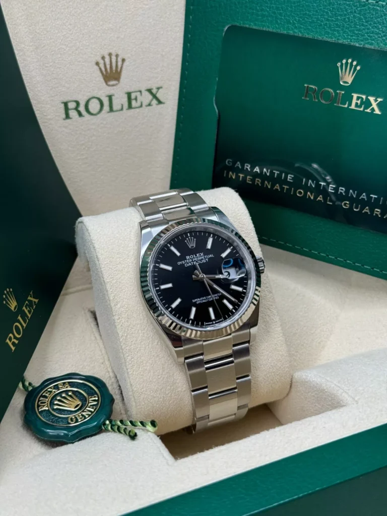 RLX Datejust 36mm 126234 Black Index Jubilee Stainless Steel Mens Watch