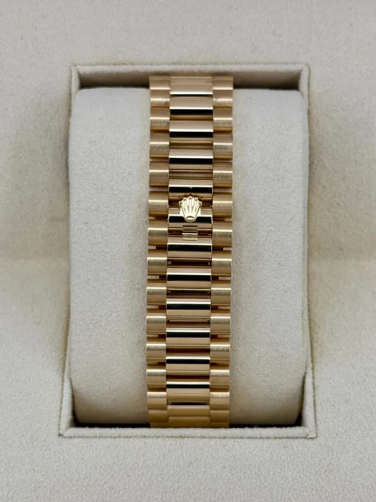 RLX Day-Date "President" 40mm Yellow Gold Green Roman "Money" Dial - 228238