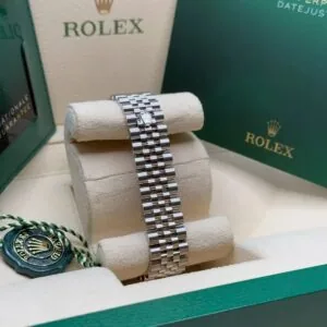RLX Datejust m278344-0035/0036 Bright Blue Dial 31mm Domed Diamond Oyster Watch