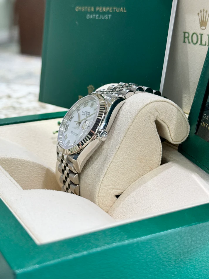 RLX Datejust 36mm 126234 White Roman Dial Oyster Stainless Steel Mens