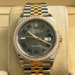 RLX Datejust 36mm 126283 Wimbledon Slate Dial Jubilee Bracelet Watch