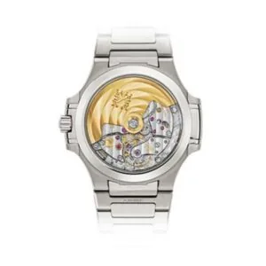Patek Philippe Nautilus Blue Tinted Mother Of Pearl Dial Automatic Ladies Diamond Watch 7018/1A-010