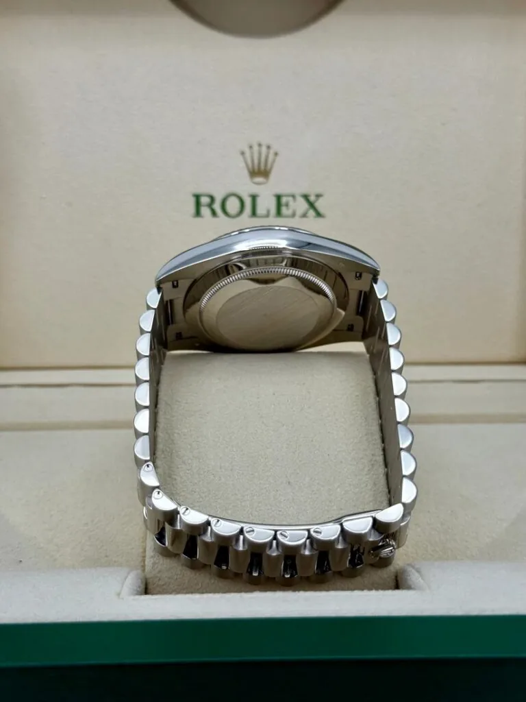 RLX Day-Date "President" 40mm White Gold Green Roman Dial - 228239