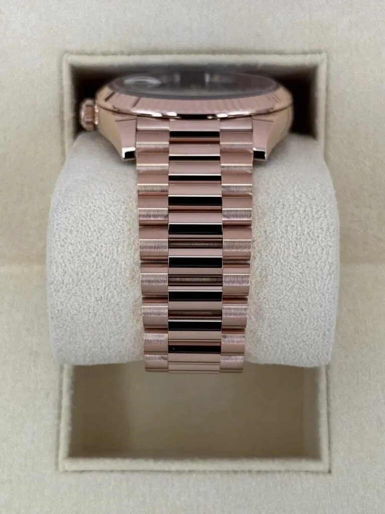 RLX Day-Date "President" 40mm Everose Gold Slate Roman Ombre "Smoke" Dial - 228235