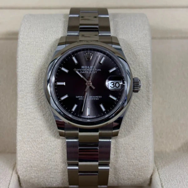 RLX Datejust m278240-0009/0010 31mm Dark Grey Domed Bezel Oyster Oystersteel
