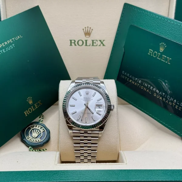 RLX Datejust 41mm 126334 Silver Index Jubilee Stainless Steel Mens Watch