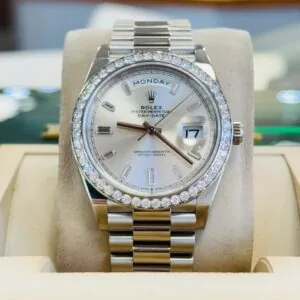 RLX Day-Date 40mm 228349RBR-0001 Silver Dial President Bracelet