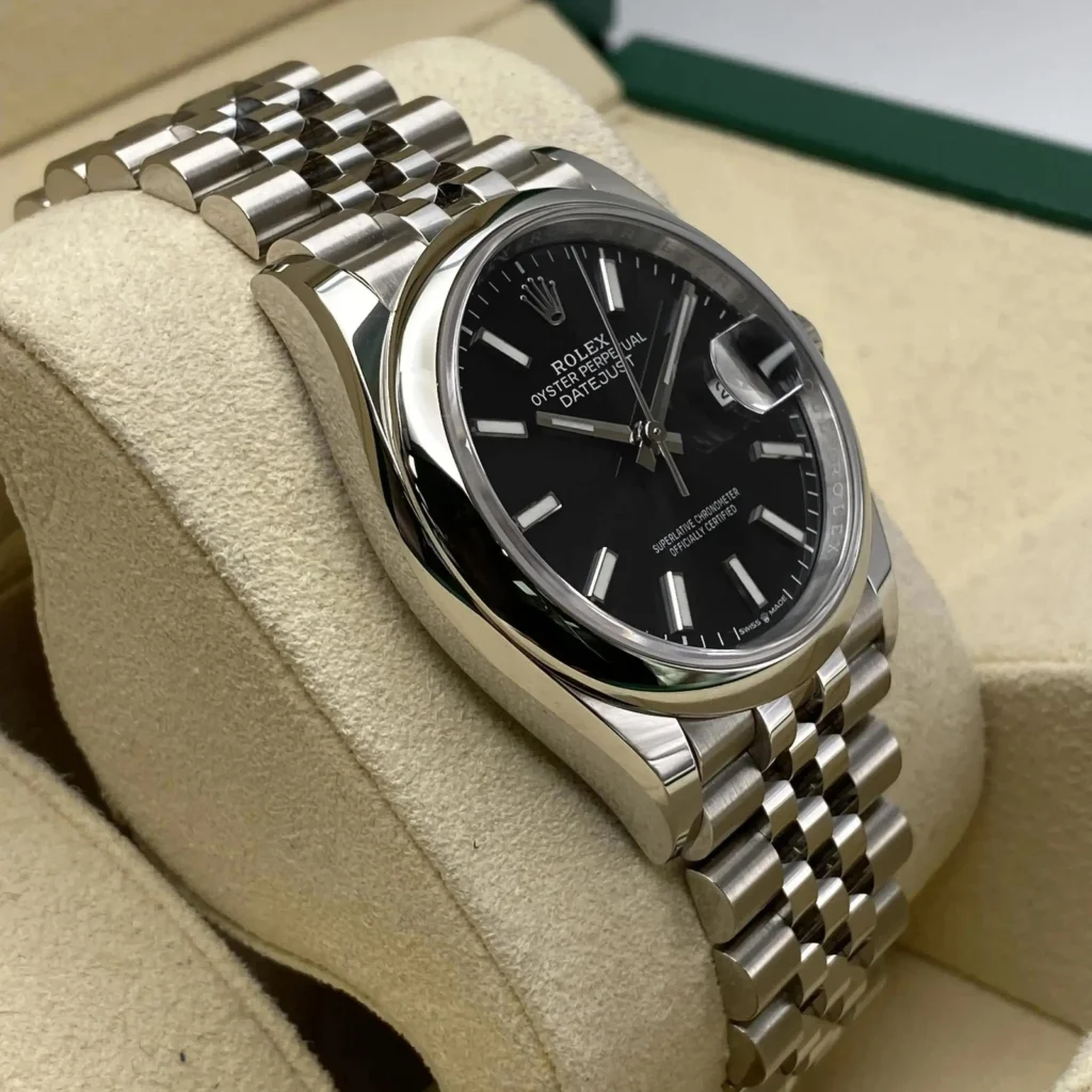 RLX Datejust 36mm 126200 Stainless Steel Black Dial Jubilee Watch
