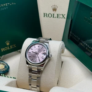 RLX Datejust m278240-0007/0008 31mm Pink Index Domed Bezel Oyster Oystersteel