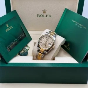 RLX Datejust 36mm 126233 Champagne Fluted Motif Diamond Dial Jubilee Bracelet