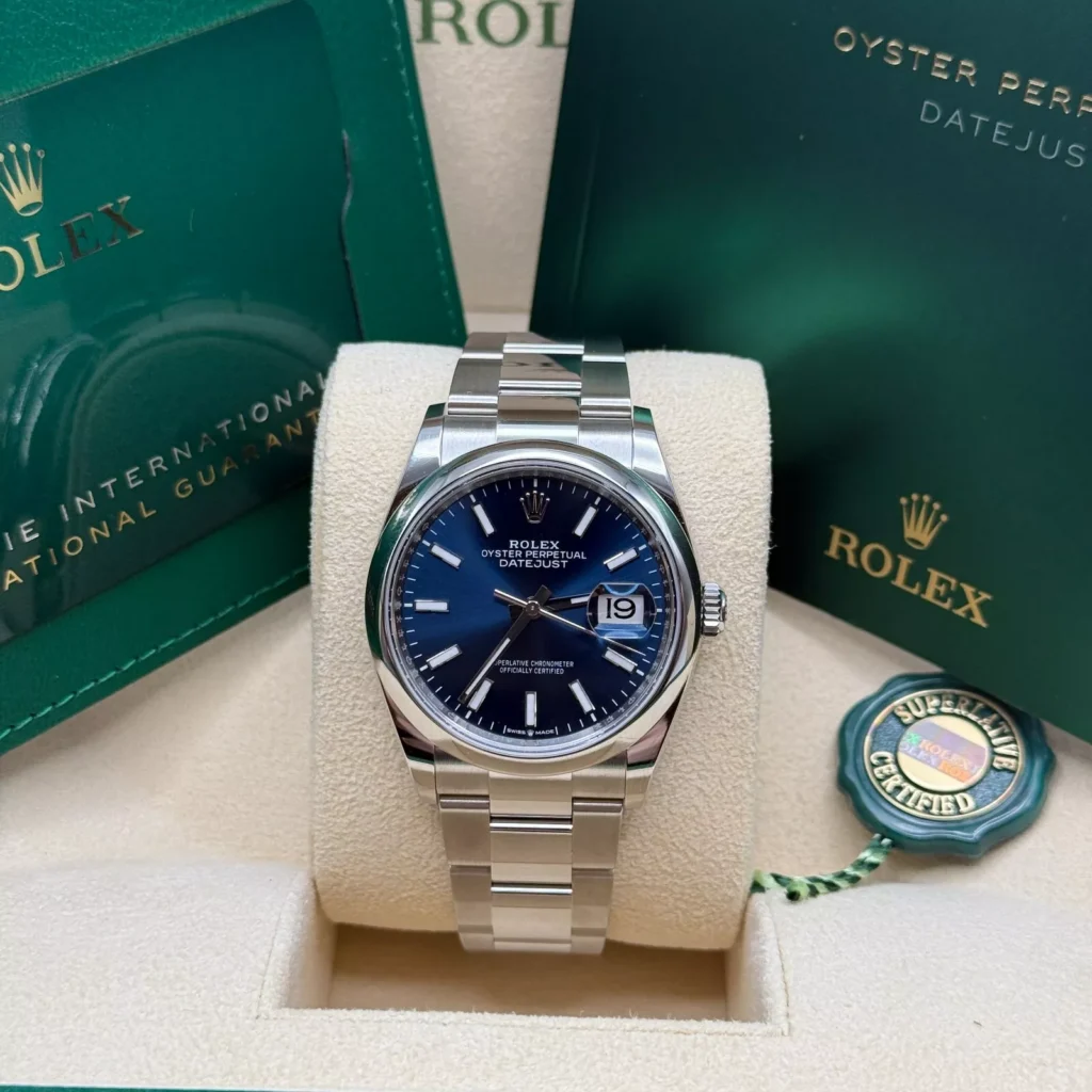 RLX Datejust 36mm 126200 Stainless Steel Blue Dial Oyster Watch