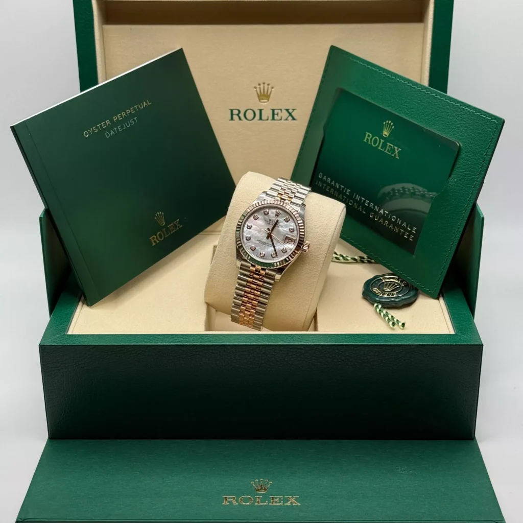 RLX Datejust m278271-0025/0026 White Mother-of-Pearl 31mm Dial Oyster Bracelet Watch