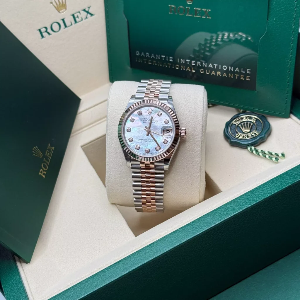 RLX Datejust m278271-0025/0026 White Mother-of-Pearl 31mm Dial Oyster Bracelet Watch