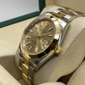 RLX Datejust 41mm 126303 Champagne Index Oyster Steel and Yellow Gold Mens Watch