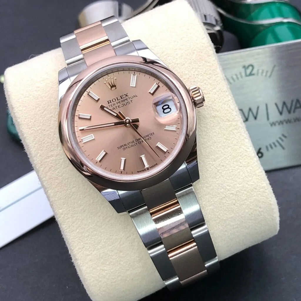 RLX Datejust m278241-0009/0010 Rose 31mm Dial Oyster Bracelet Watch