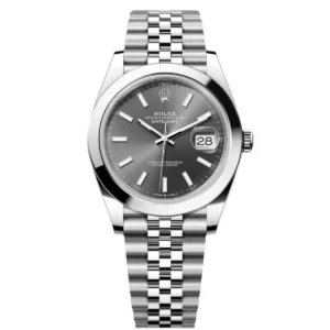 RLX Datejust 41mm 126300 Slate Index Jubilee Stainless Steel Watch