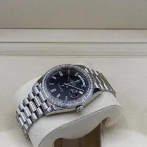 RLX Day-Date 40mm 228349RBR-0003 Bright Black Dial President Bracelet