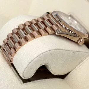 RLX Day-Date "President" 40mm Everose Gold White Roman Dial - 228235