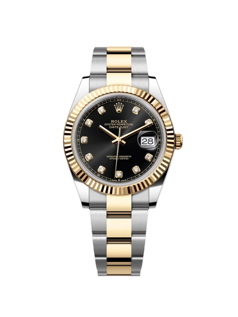 RLX Datejust 41mm 126333 Black Diamond Jubilee Steel and Yellow Gold Men’s Watch