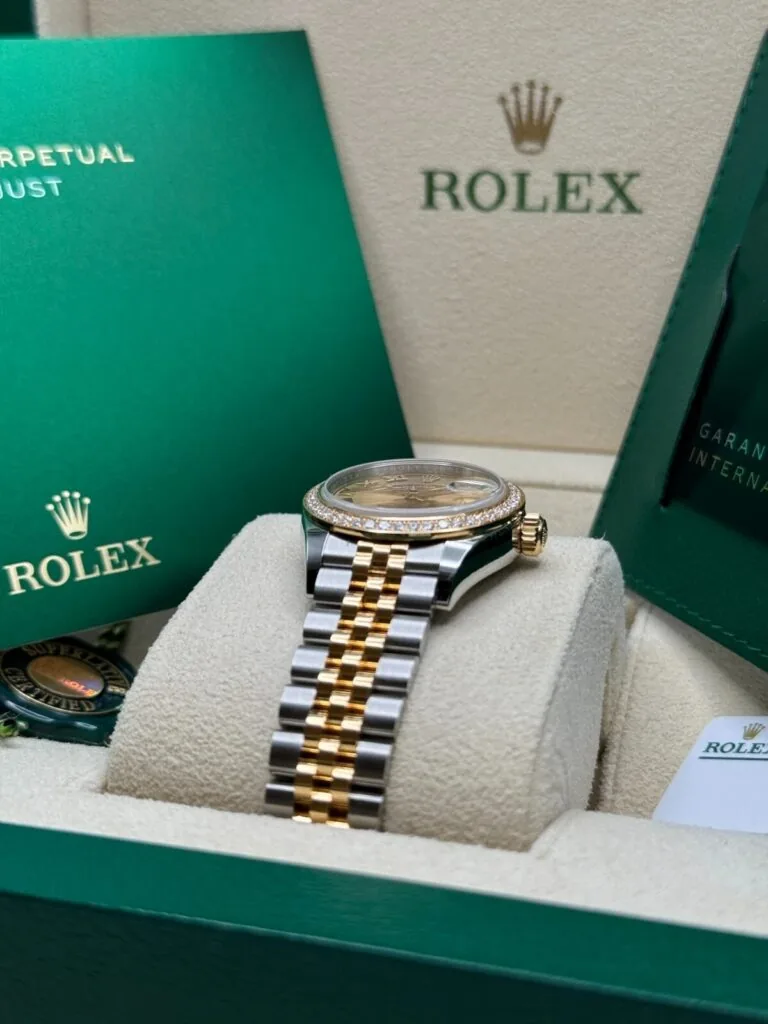 RLX Lady-Datejust 31mm 279383RBR Champagne Roman Dial Yellow Rolesor Oyster Bracelet