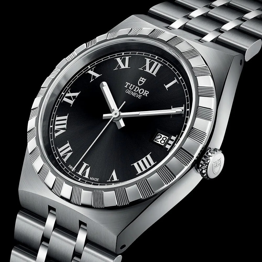 TUDOR Royal 38mm Black Roman Dial Automatic Bracelet Watch M28500-0003
