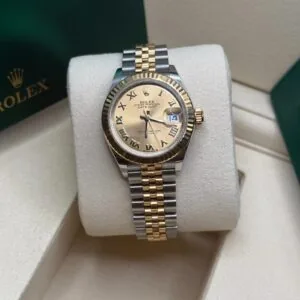 RLX Lady-Datejust 31mm 279173 Champagne Roman Dial Oyster Bracelet