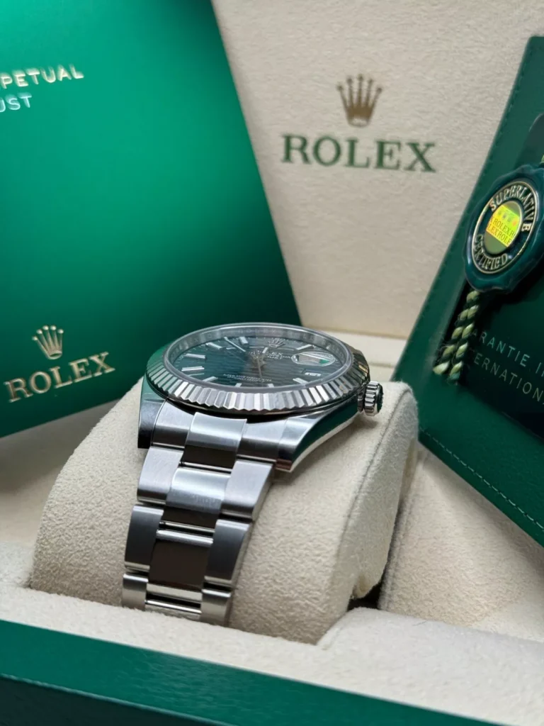 RLX Datejust 41mm 126334 Mint Green Fluted Motif Dial Oyster Bracelet