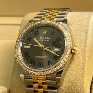 RLX Datejust 36mm 126283 Wimbledon Slate Dial Jubilee Bracelet Watch