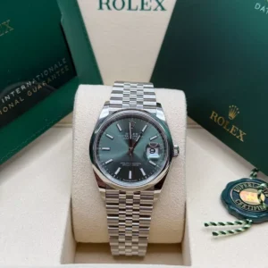 RLX Datejust 36mm 126200 Mint Green Dial Stainless Steel Oyster Bracelet Watch