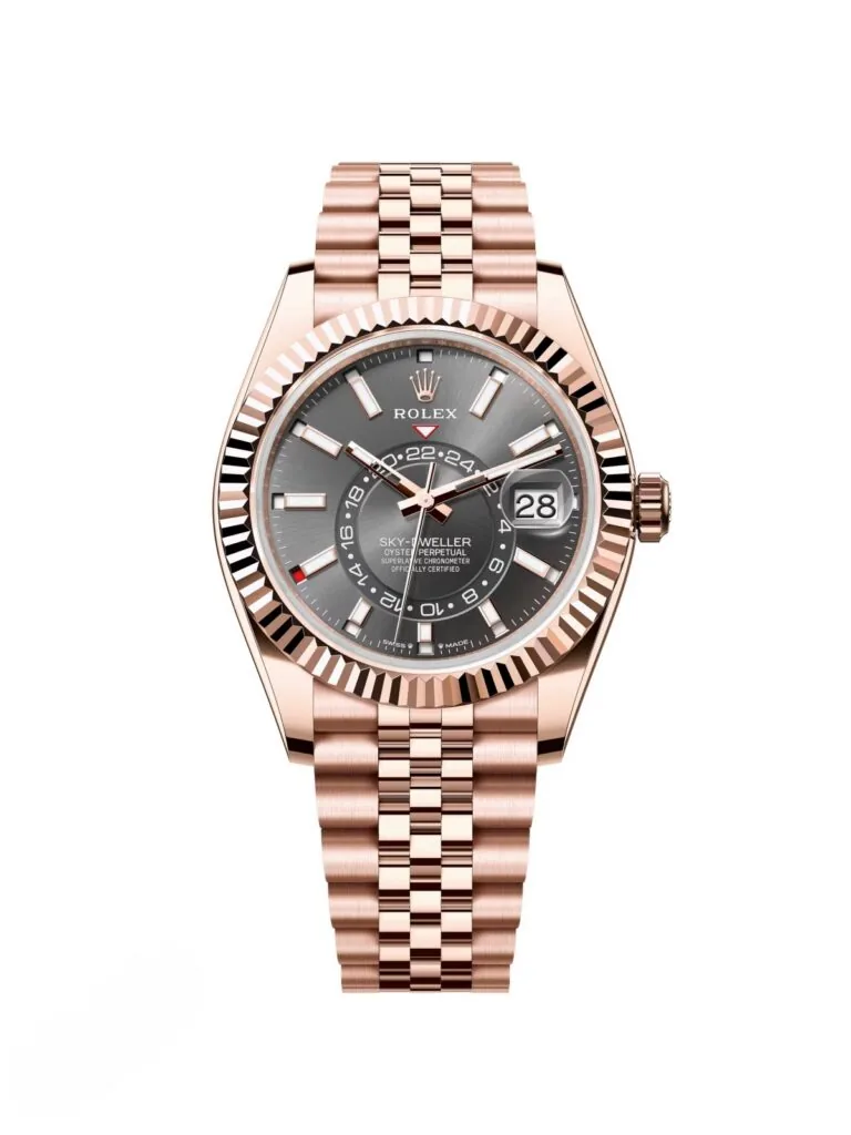RLX Sky-Dweller 42mm 336935-0004/0008 Rose Gold Rhodium Dial Oyster