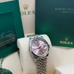 RLX Datejust m278274-0013/0014 Pink Dial 31mm Fluted Bezel Oyster Bracelet