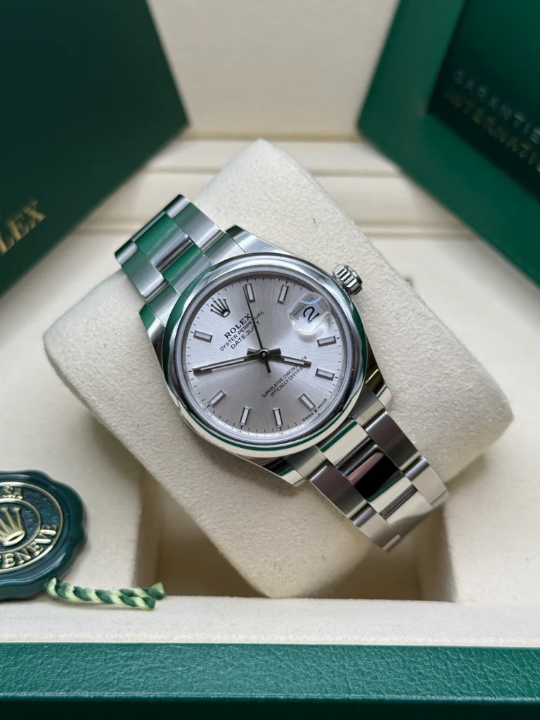 RLX Datejust m278240-0005/0006 31mm Silver Index Domed Bezel Oyster Oystersteel