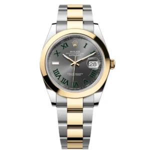 RLX Datejust 41mm 126303 Slate Roman Oyster Steel and Yellow Gold Mens Watch
