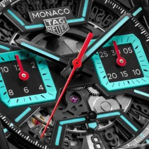 TAG Heuer Monaco Chronograph 39mm Mens Watch Titanium Turqouise CBL2184.FT6236