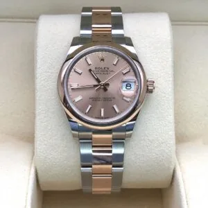 RLX Datejust m278241-0009/0010 Rose 31mm Dial Oyster Bracelet Watch