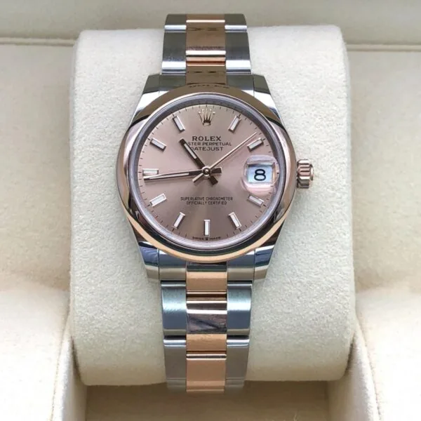RLX Datejust m278241-0009/0010 Rose 31mm Dial Oyster Bracelet Watch