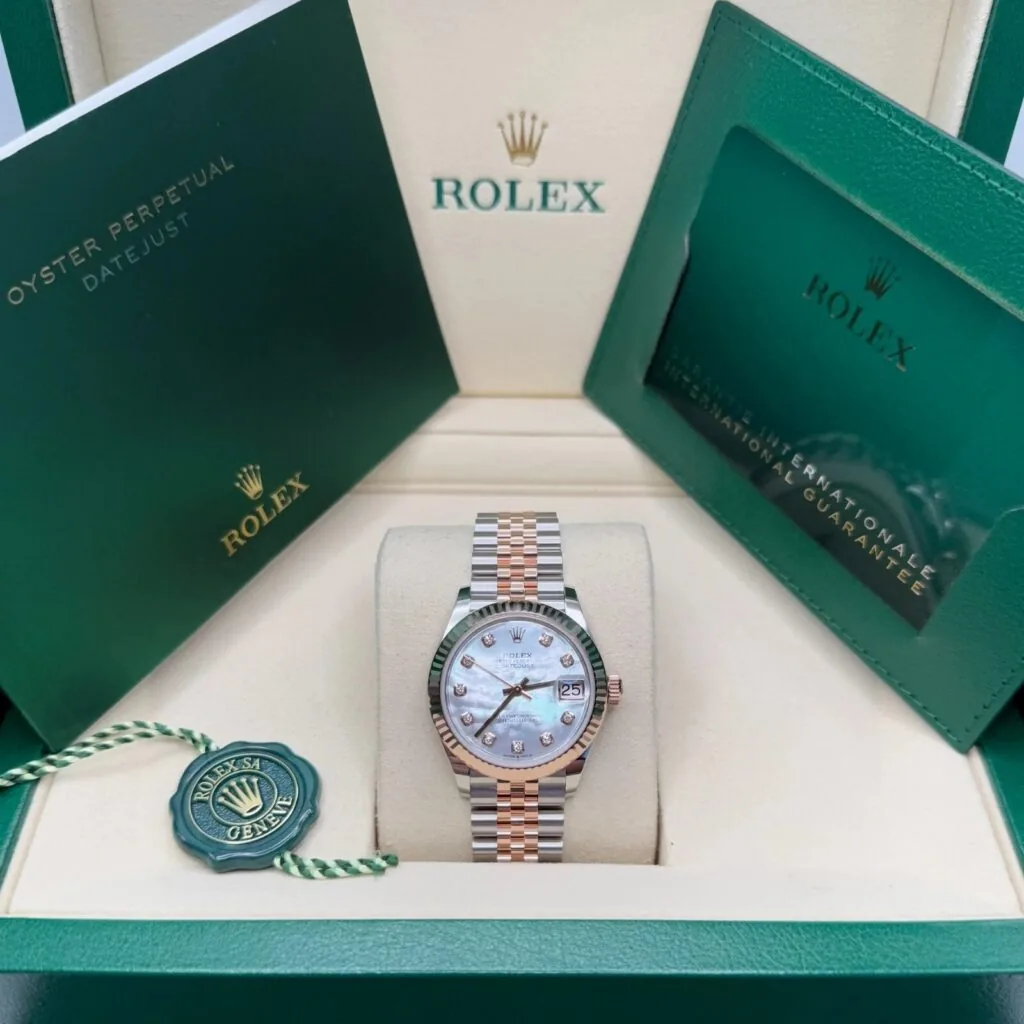 RLX Lady-Datejust 31mm 279171 White Mother Of Pearl Diamond Oyster Stainless Steel and Rose Gold