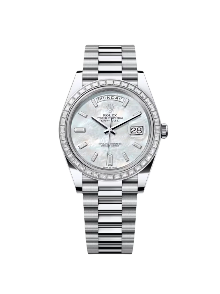 RLX Day-Date 40mm 228396TBR-0043 Mother Of Pearl Diamond Dial and Bezel