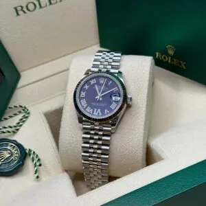 RLX Datejust m278274-0025/0026 Aubergine 31mm Dial Oyster Watch