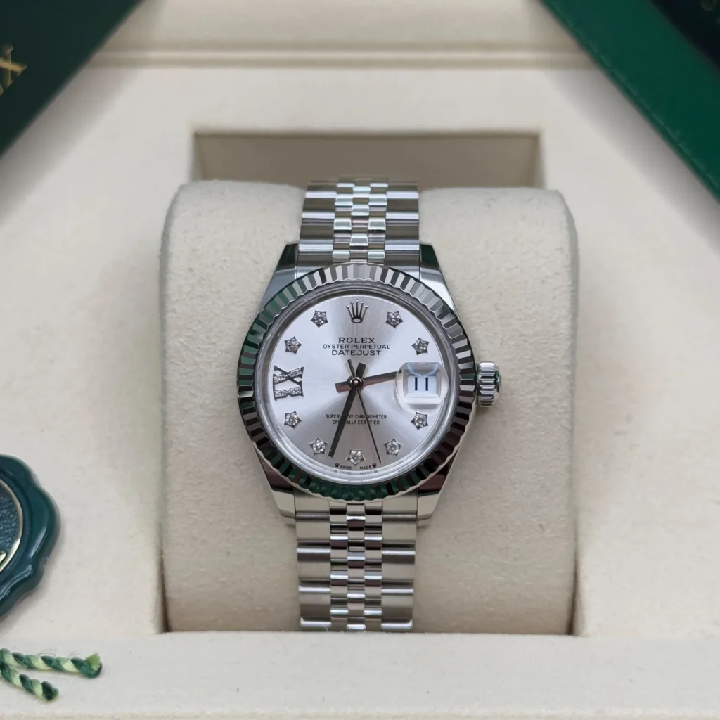RLX Lady-Datejust 31mm 279174 Silver Diamond Dial Oyster Bracelet
