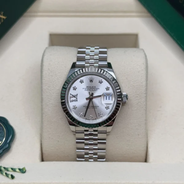 RLX Lady-Datejust 31mm 279174 Silver Diamond Dial Oyster Bracelet