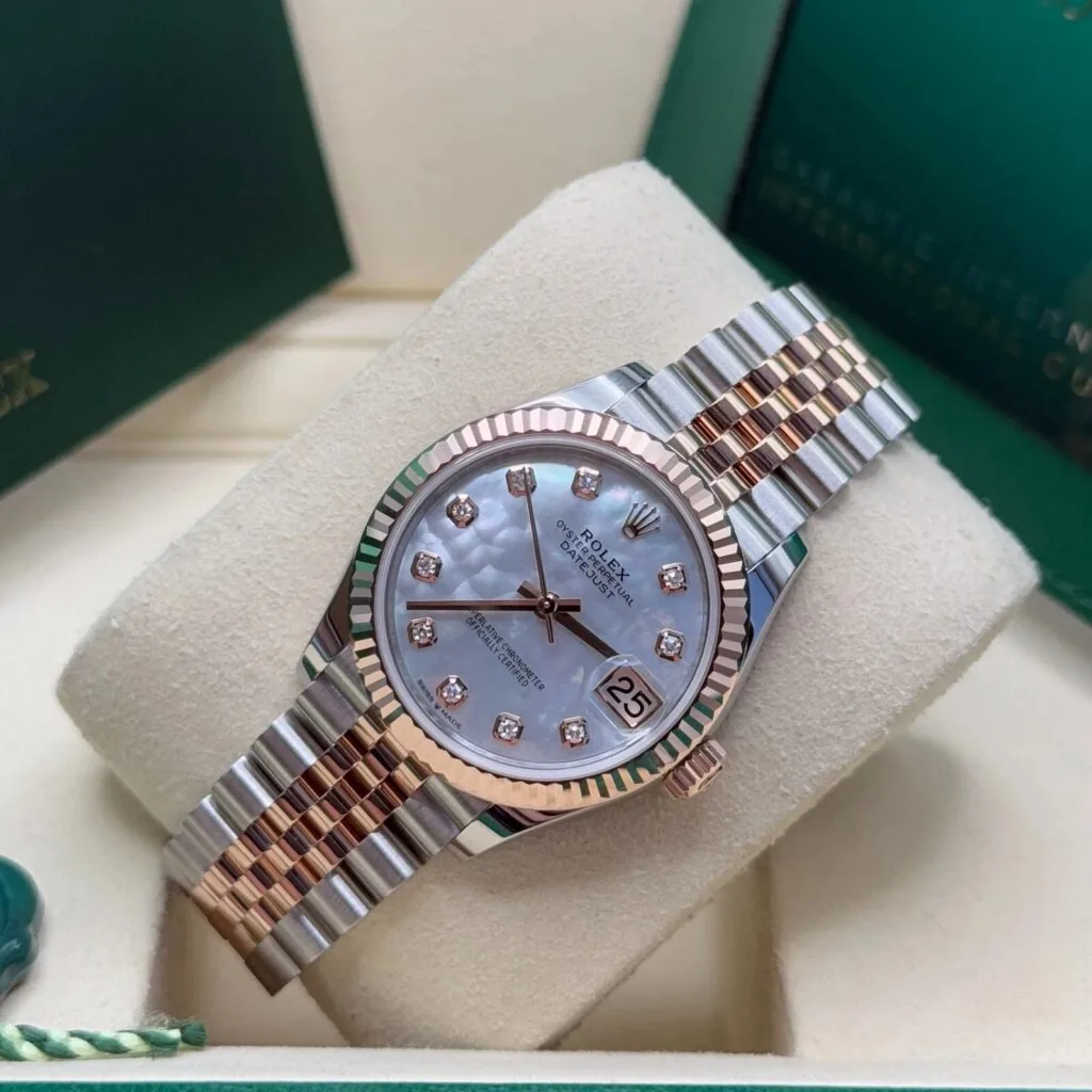 RLX Lady-Datejust 31mm 279171 White Mother Of Pearl Diamond Oyster Stainless Steel and Rose Gold
