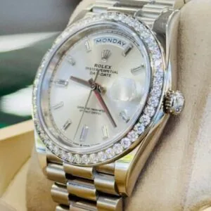 RLX Day-Date 40mm 228349RBR-0001 Silver Dial President Bracelet