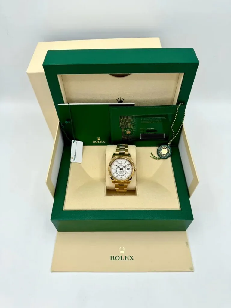 RLX Sky-Dweller 42mm 336938-0003/0006 Yellow Gold White Dial Jubilee