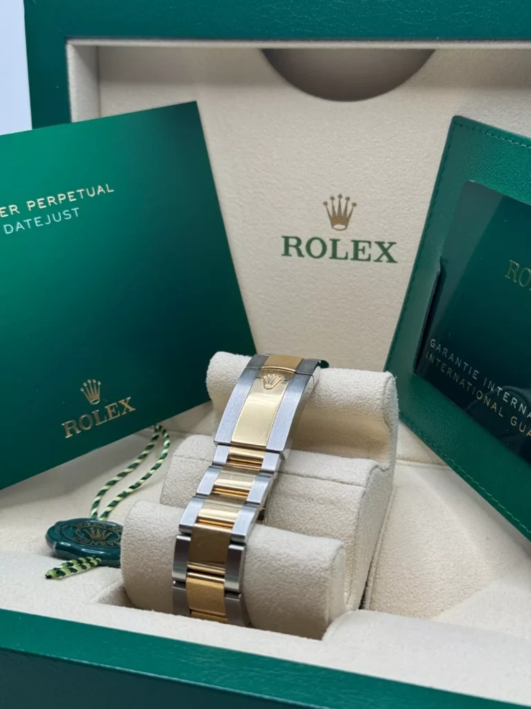 RLX Datejust 41mm Two-Tone Yellow Gold Fluted Bezel Champagne Diamond Dial Oyster - 126333