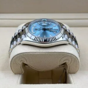 RLX Day-Date "President" 40mm Platinum Ice Blue Index Dial - 228236